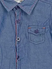 Vorschaubild 2 von Kinder Freizeithemd Langarmshirt Gr. 80 Blau Casual