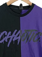 Vorschaubild 2 von T-Shirt Herren M Streetwear Schwarz Lila Chaotic Print
