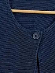 Vorschaubild 3 von 1920 Damen Strickjacke Gr. 46 Blau Gestreift 3/4-Arm Casual