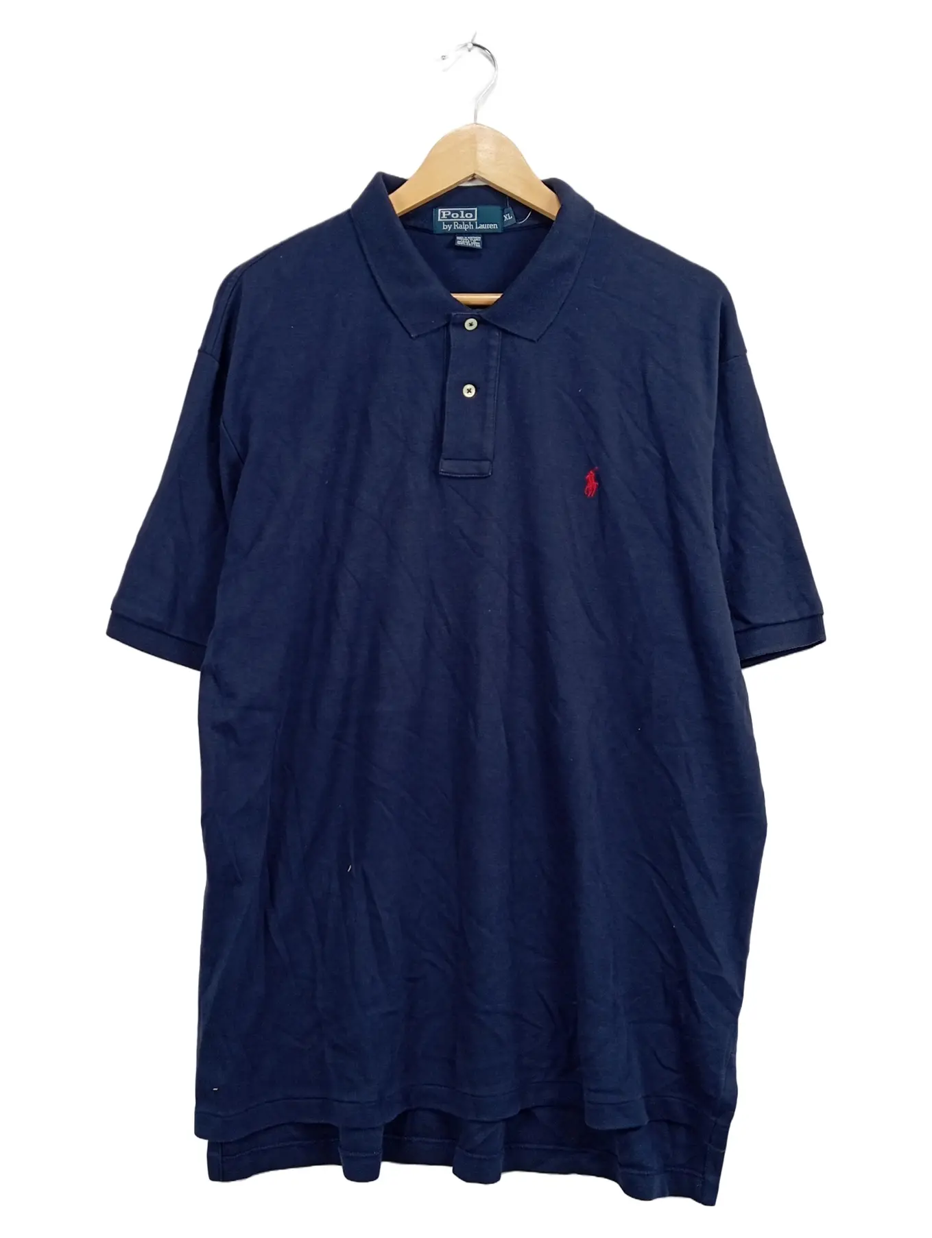 POLO RALPH LAUREN Herren Poloshirt Navy Blau Gr. XL 100% Baumwolle Klassisch