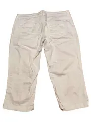 Vorschaubild 2 von Damen Capri Hose W29 38 M Weiß Stoffhose Bermuda