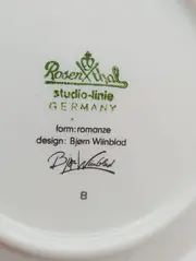 Vorschaubild 2 von Sammelteller Romanze Bjørn Wiinblad Design Weiß Gold 6 Stück 9,5cm