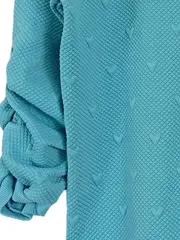 Vorschaubild 3 von Damen Pullover Gr. M Türkis Casual Strukturmuster