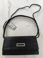 Vorschaubild 4 von Damen Clutch Schwarz Elegant Strass-Applikation Tasche