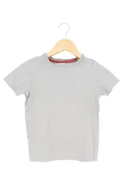 Vorschaubild 1 von Kinder T-Shirt Gr. 116 Grau Casual Basic Baumwolle Kurzarm
