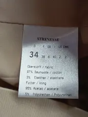 Vorschaubild 4 von Blazer Damen 34/XS Beige Klassisch Business Baumwolle