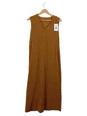 Vorschaubild 1 von Freizeitkleid Maxikleid Damen Baumwolle Braun Gr. 36 S
