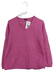 Vorschaubild 1 von Edition Damen Pullover V-Ausschnitt Rosa Gr. 40 Baumwolle
