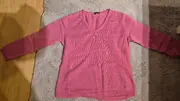 Vorschaubild 3 von Edition Damen Pullover V-Ausschnitt Rosa Gr. 40 Baumwolle