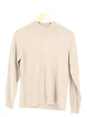 Vorschaubild 1 von Damen Pullover Gr. 38/S Beige Klassisch Basic Langarm Strick