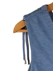 Vorschaubild 3 von Damen Top Gr. 66 Blau Ärmellos V-Ausschnitt Casual Sommer