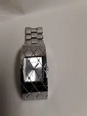 Vorschaubild 5 von Damen Armbanduhr Silber Elegant Strass Metall 14 cm