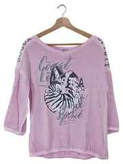 Vorschaubild 1 von Damen T-Shirt Rosa Gr. 34/XS Casual Grafischer Print