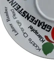 Vorschaubild 3 von Unterteller Porzellan Retro Äpfel Schriftzug Weiß 20cm