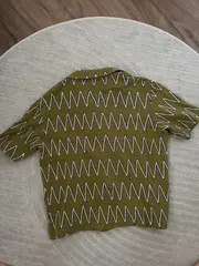 Vorschaubild 2 von Herren Freizeithemd Kurzarm Grün Gr. 2,2 L Grafisches Muster Casual