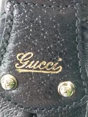 Vorschaubild 3 von Henkeltasche Damen Schwarz Leder Stoff Hobo Bag Elegant Luxuriös GG Logo