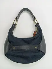 Vorschaubild 4 von Henkeltasche Damen Schwarz Leder Stoff Hobo Bag Elegant Luxuriös GG Logo