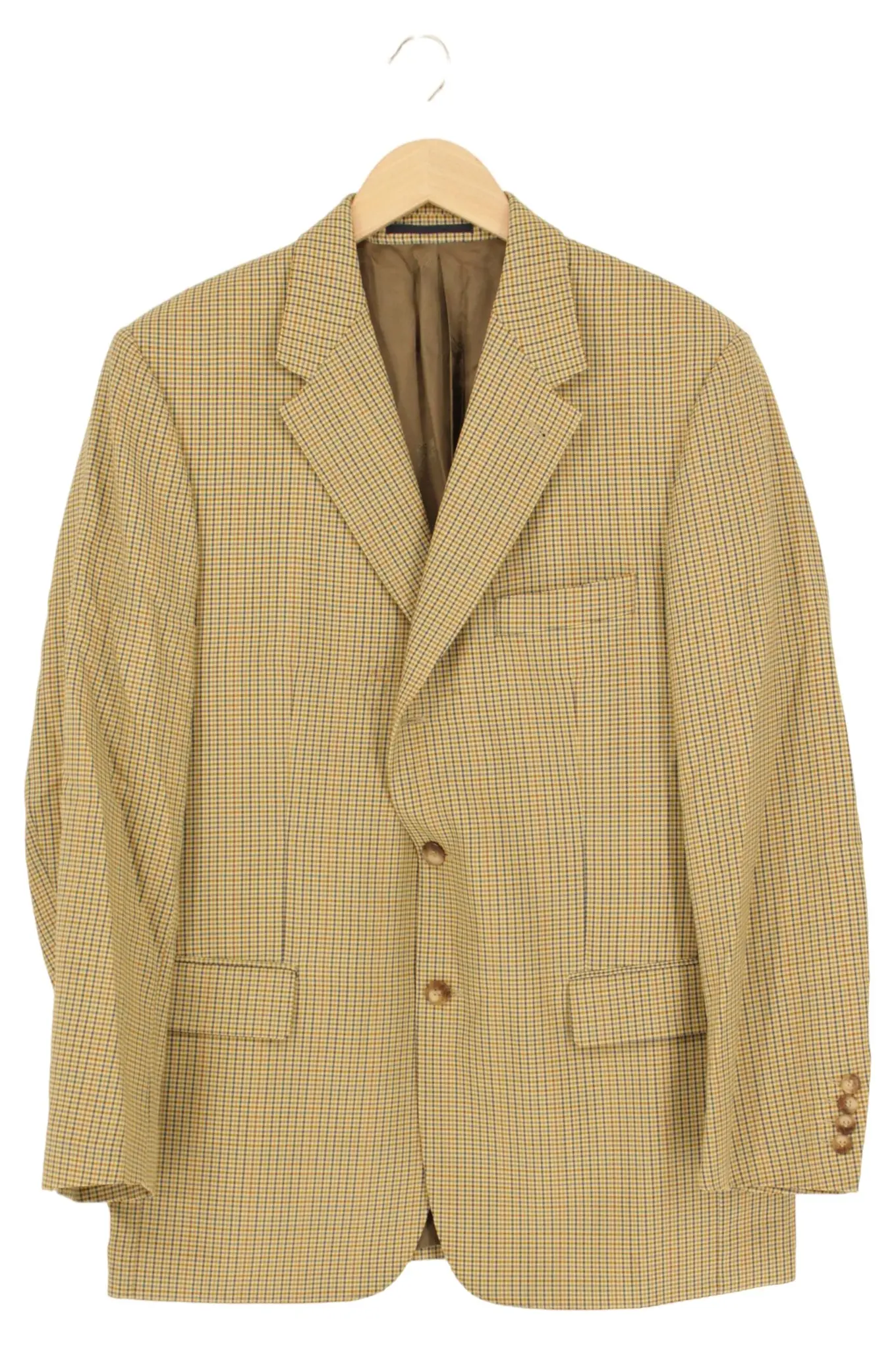 BURBERRY Sakko Herren 54/XXL Beige Kariert Klassisch Elegant Business Blazer