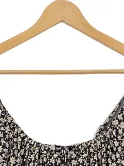 Vorschaubild 3 von Damen Top Gr. XS Blumenmuster Schwarz Viskose Träger