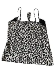 Vorschaubild 2 von Damen Top Gr. XS Blumenmuster Schwarz Viskose Träger
