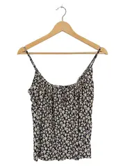 Vorschaubild 1 von Damen Top Gr. XS Blumenmuster Schwarz Viskose Träger