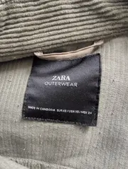 Vorschaubild 4 von Cordjacke Damen XS Grün Casual Strukturmuster