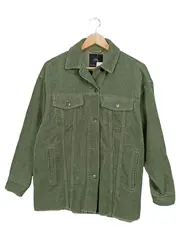 Vorschaubild 1 von Cordjacke Damen XS Grün Casual Strukturmuster