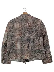 Vorschaubild 2 von Damen Leichte Jacke Gr. 38/M Mehrfarbig Tierdruck Elegant