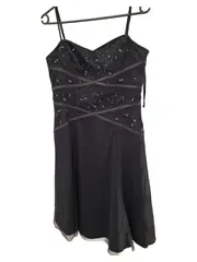 Vorschaubild 1 von Frizz Damen festliches Kleid Gr. 36/S Schwarz Elegant Pailletten