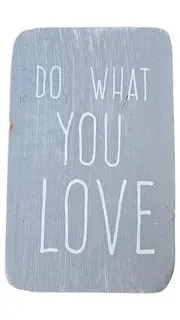 Vorschaubild 1 von Buchstaben Deko Schild "Do What You Love" Grau Holz Modern