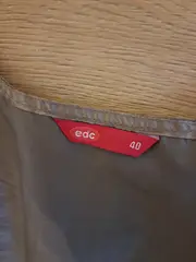 Vorschaubild 5 von EDC Damen Freizeitkleid Gr. 40 L Beige Gestreift Casual Baumwolle