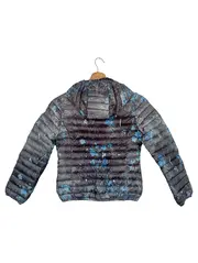 Vorschaubild 2 von Kinder Steppjacke Gr. 128 Mehrfarbig Floral Kapuze Gesteppt