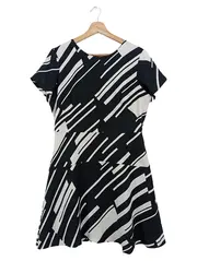 Vorschaubild 1 von Damen Freizeitkleid Gr. 40/L Mehrfarbig Abstrakt Modern