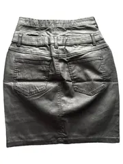 Vorschaubild 2 von Damen Bleistiftrock Gr. 36 Schwarz Business Viskose Midirock