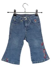 Vorschaubild 1 von Baby Gap Mädchen Jeans Hose Bootcut Blumenstickerei Gr. 12-18 Monate