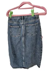 Vorschaubild 2 von Damen Jeansrock Blau XS Casual mit Schlitz Maxirock