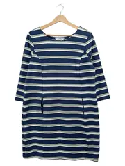 Vorschaubild 1 von Essentials Damen Jerseykleid gestreift Gr. 40/42 Blau Maritim