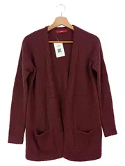 Vorschaubild 1 von Damen Strickjacke Rot Gr. 34/XS Klassisch Elegant Cardigan