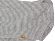 Vorschaubild 3 von Baby Body Wickelbody Gr. 56 Grau Rippstrick mit Teddy Applikation