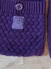 Vorschaubild 7 von Damen Strickschal mit Tasche Lila Baumwolle 190 cm Casual