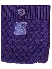 Vorschaubild 4 von Damen Strickschal mit Tasche Lila Baumwolle 190 cm Casual