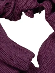 Vorschaubild 3 von Damen Strickschal mit Tasche Lila Baumwolle 190 cm Casual