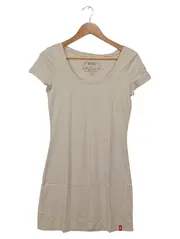 Vorschaubild 1 von EDC Damen T-Shirt Basic Beige Gr. 34/XS Baumwolle Kurzarm