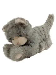 Vorschaubild 1 von Baby Kuscheltier Katze Grau 13cm Plüschtier Stofftier Sammler