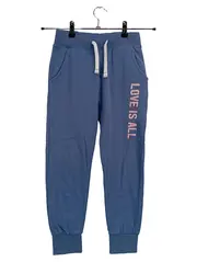 Vorschaubild 1 von Kinder Jogginghose Blau Gr. 140 mit 'LOVE IS ALL' Schriftzug