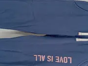 Vorschaubild 3 von Kinder Jogginghose Blau Gr. 140 mit 'LOVE IS ALL' Schriftzug