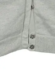 Vorschaubild 2 von Strickjacke Damen Grau Gr. L Baumwolle Casual Cardigan