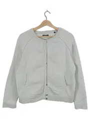 Vorschaubild 1 von Strickjacke Damen Grau Gr. L Baumwolle Casual Cardigan