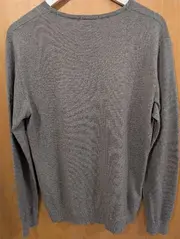 Vorschaubild 2 von Herren Pullover Grau Meliert Rundhals Baumwolle Basic Gr. S