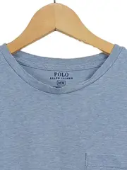 Vorschaubild 4 von Herren T-Shirt M Baumwolle Blau Casual Brusttasche